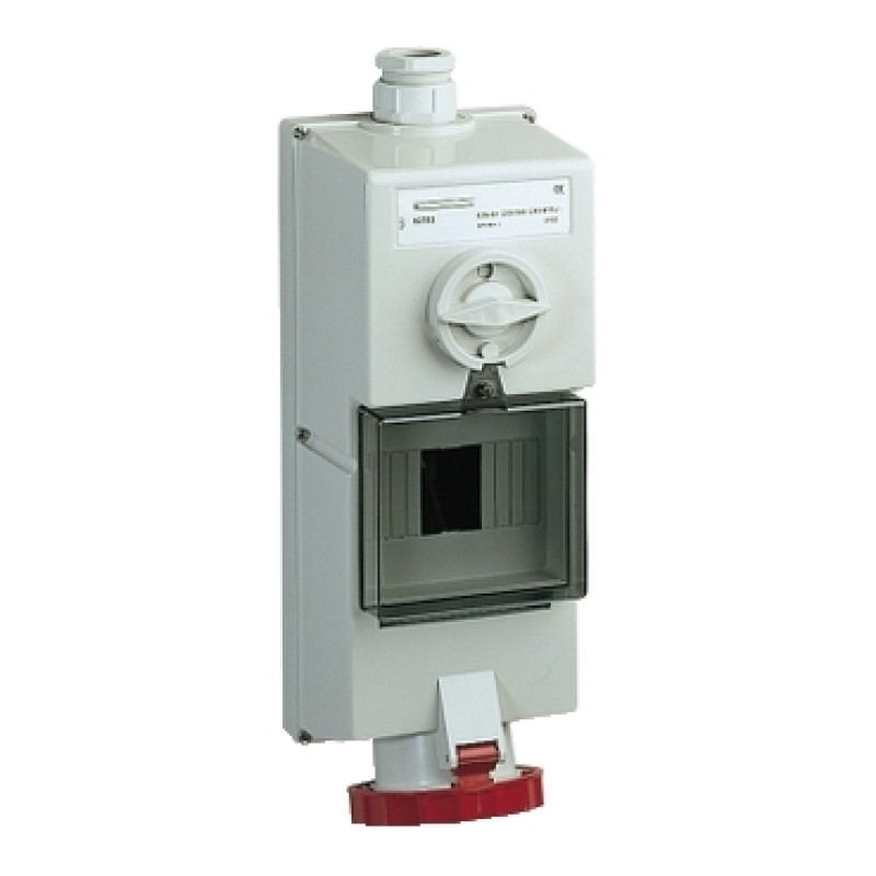 Schneider 63A - 3P + N + E Isoblock interlocked socket IP65 - 380...415 V AC (82783) wall