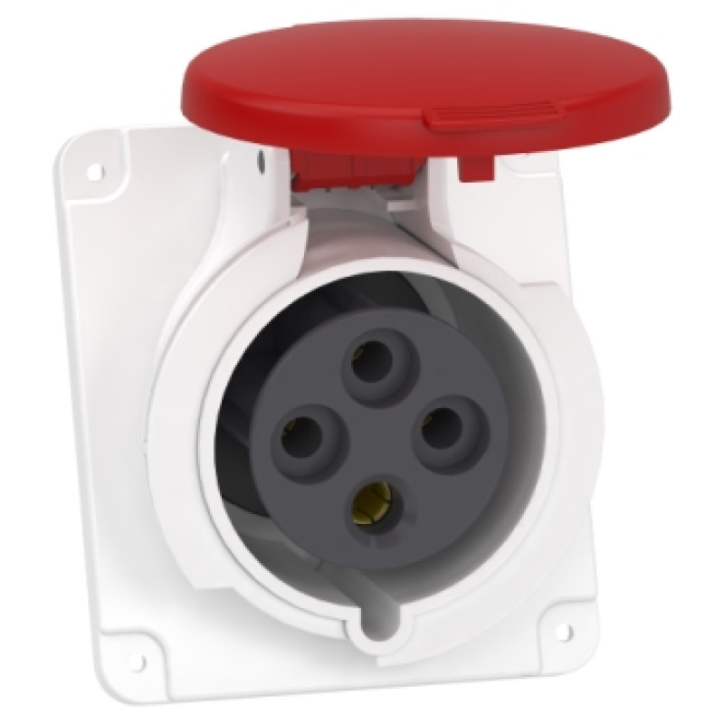 Schneider 32A 3P + E screw-socket-angled - IP44 200...250 V AC Panel (PKF32F434)