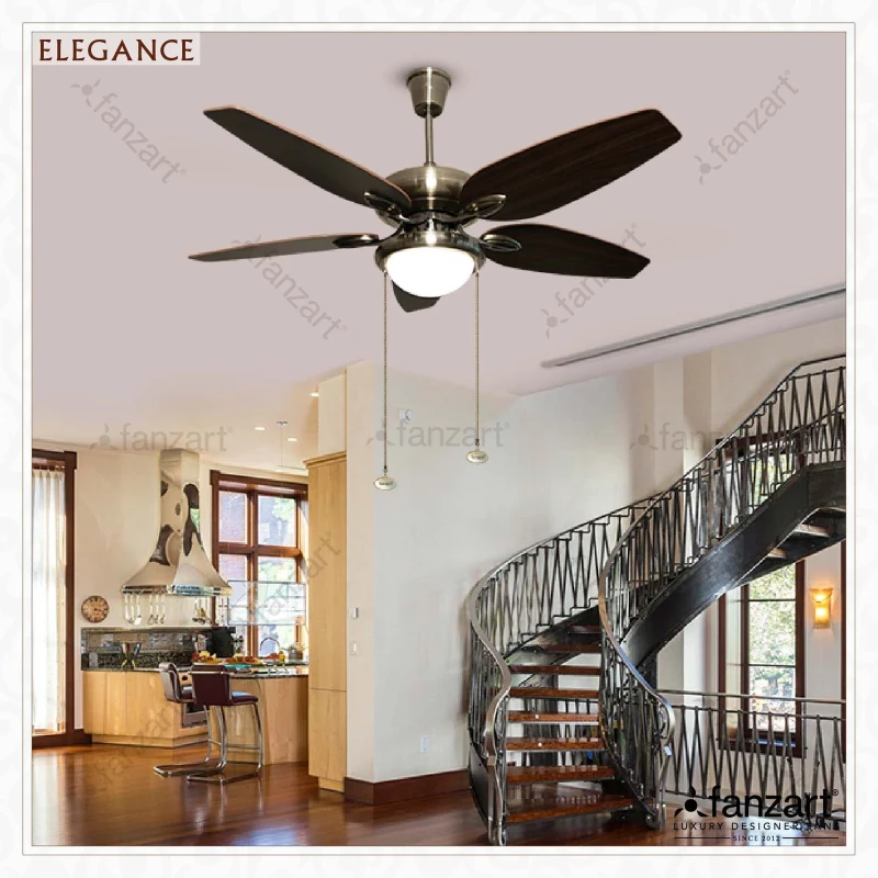 Fanzart Elegance – 52″ Classical fan with 5 x Dual Coloured Reversible Natural Wood Blade fan