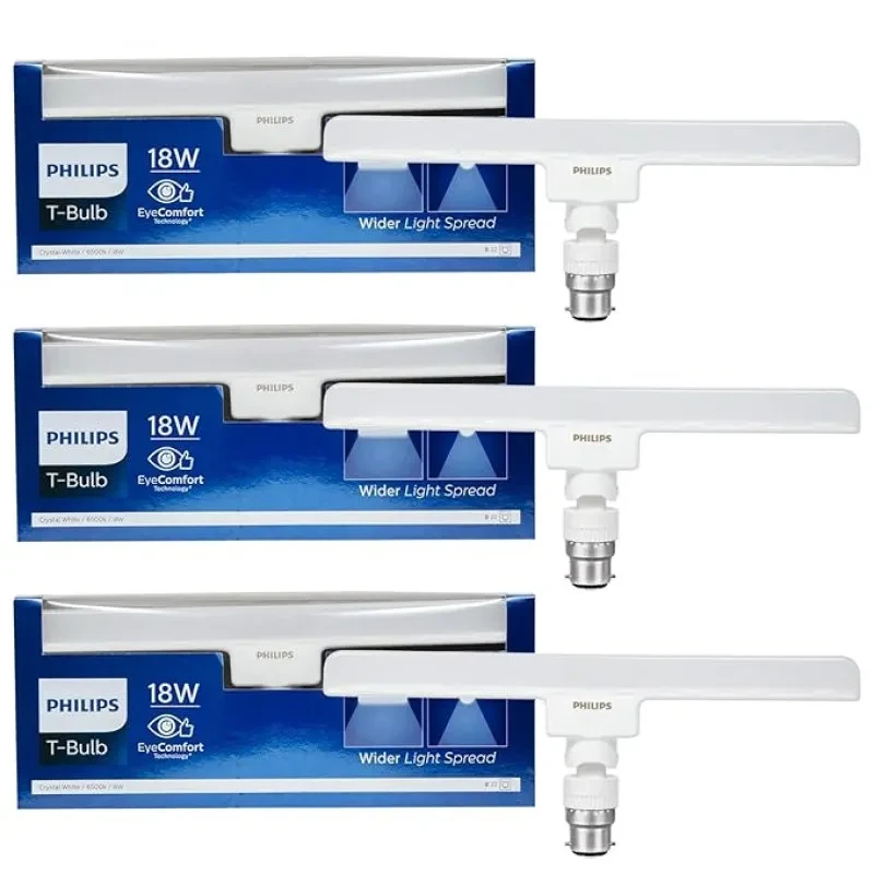 PHILIPS 18W B22 LED Cool White Tubelight, Pack of 3