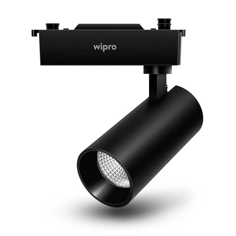 Wipro Garnet 30W Track Light with 360 degree Rotation | High Voltage Protection | Surge Protection upto 4KV | Light for Home, Office, Showroom, Function Hall | Warm White (2700K) | Pack of 1