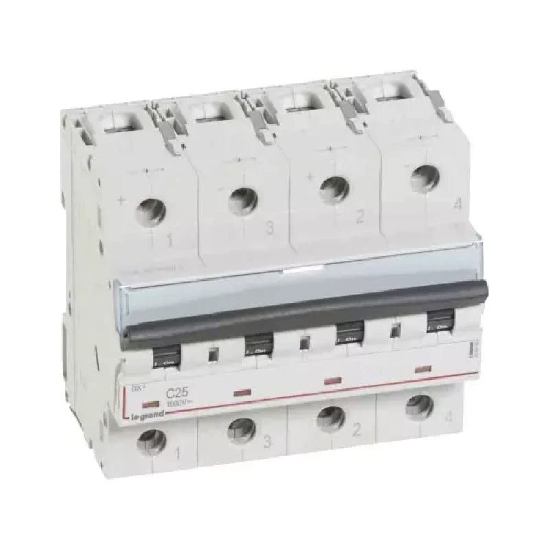 Legrand DX3 for Photovoltaic applications - 1000V 25A Circuit Breakers (DC MCBs)