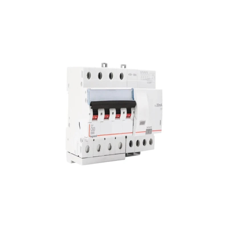 Legrand DX3 RCBOs - Four Pole 415 V~ (63A - 30mA) Type - AC