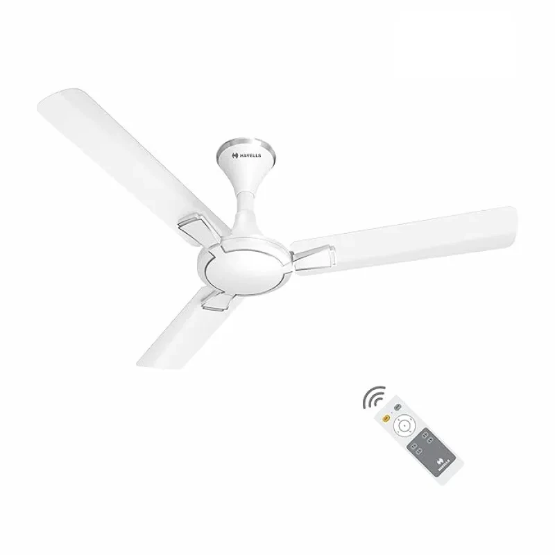 Havells 1200mm Milor BLDC Motor Ceiling Fan | 5 Star with RF Remote (pearl white)