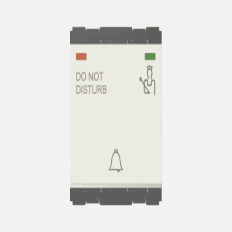 NORISYS CUBE Series Bell Switch with “Do Not Disturb” & “Clean My Room” Indicator - 2 Module