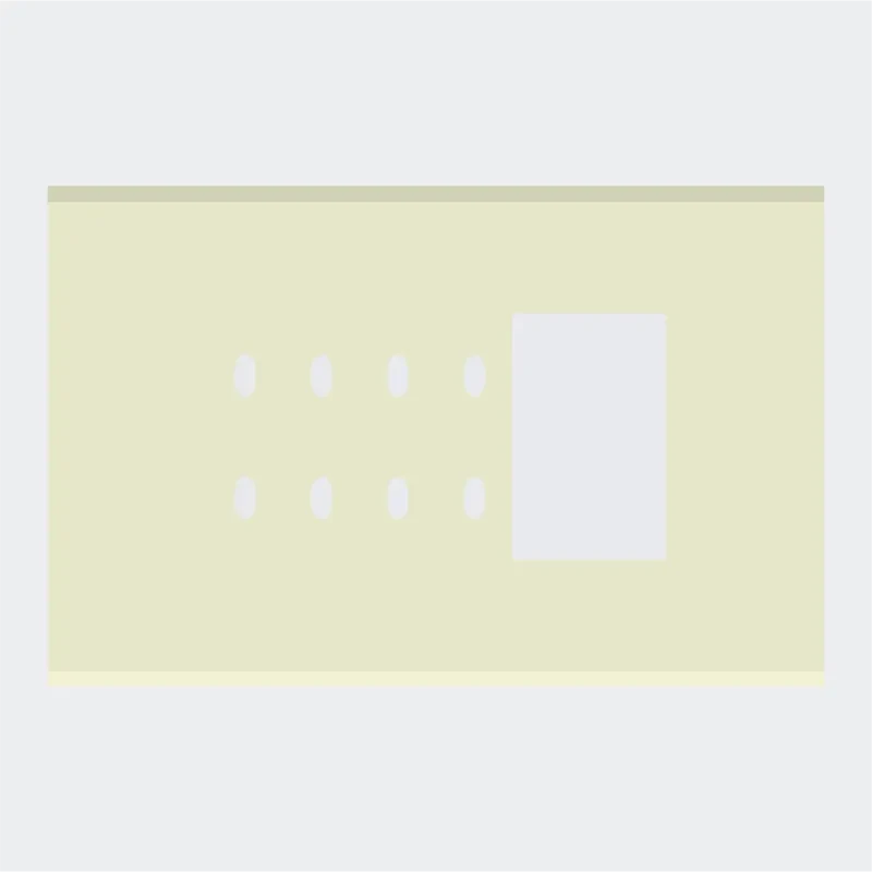 Norisys TG9 6M Solid Glass Plate with 8 holes + 2M Window