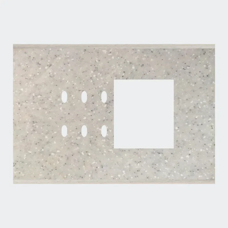 Norisys TG9 6M Solid Marble Finish Plate with 6 holes + 3M Window