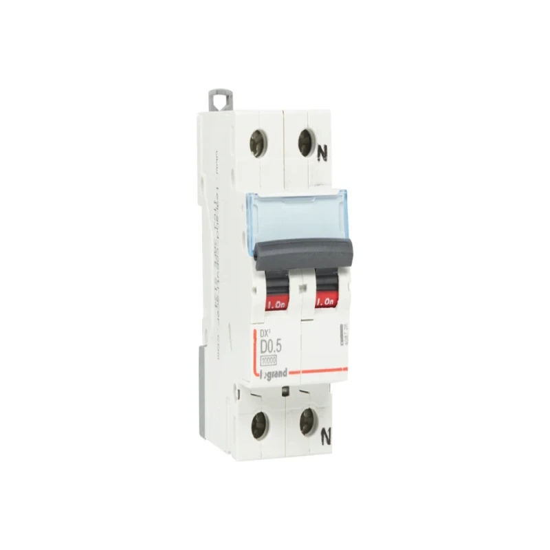 Legrand DX3 AC MCBs - D Curve Single Pole + Neutral 240 V~ (0.5A)