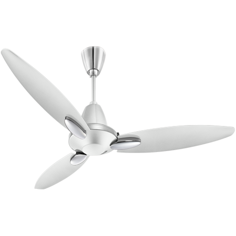 Usha Bloom Daffodil Ceiling Fan with Dust Resistant, Oil & Moisture Resistant, Dual Colour Designs, Electroplated Finish, 380 RPM (Sparkle White) 1250MM