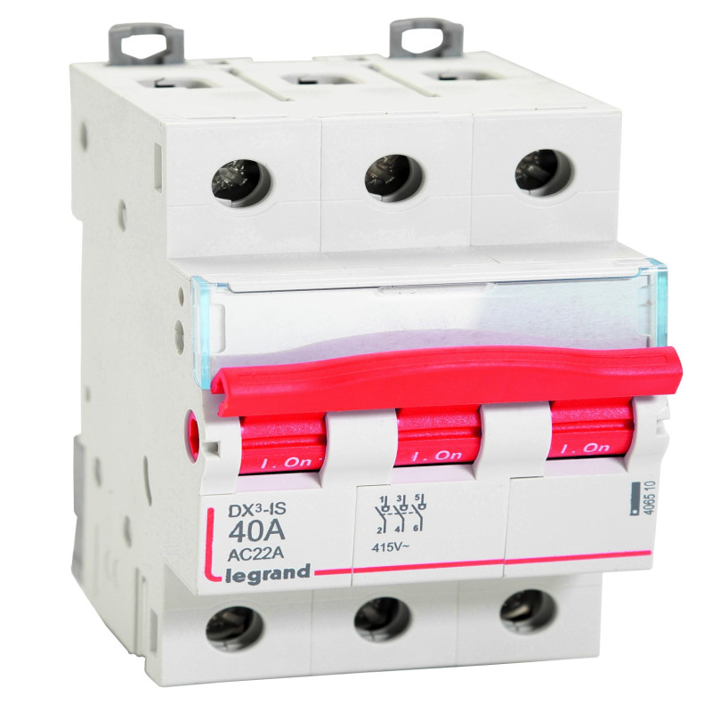 Legrand DX3 Isolators - Triple Pole 415 V~ (40A)