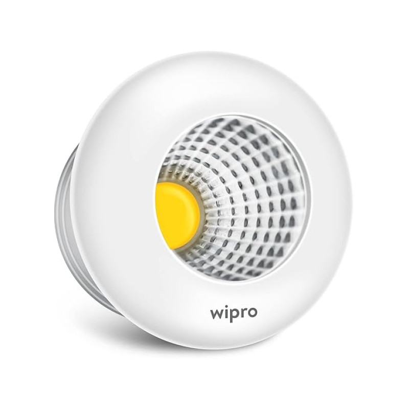 Wipro Garnet 3W LED Cabinet COB | Cool White Light (6500K) | Compact Design for Cabinets & Wardrobes | Pack of 1