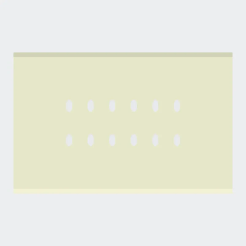 Norisys TG9 6M Solid Glass Plate with 12 holes