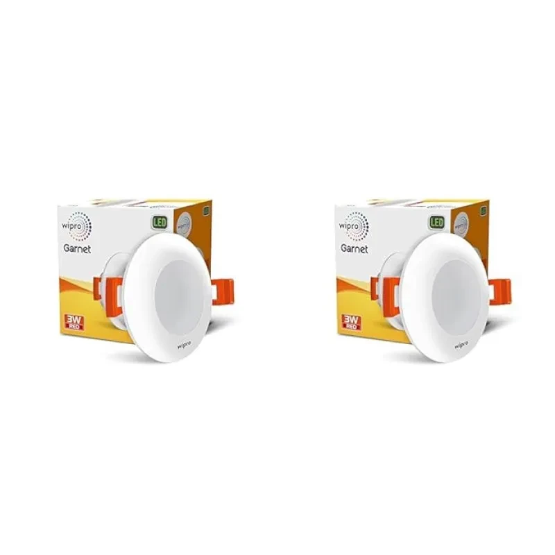 wipro Garnet 3W Mini LED Downlight red (Pack of 2)