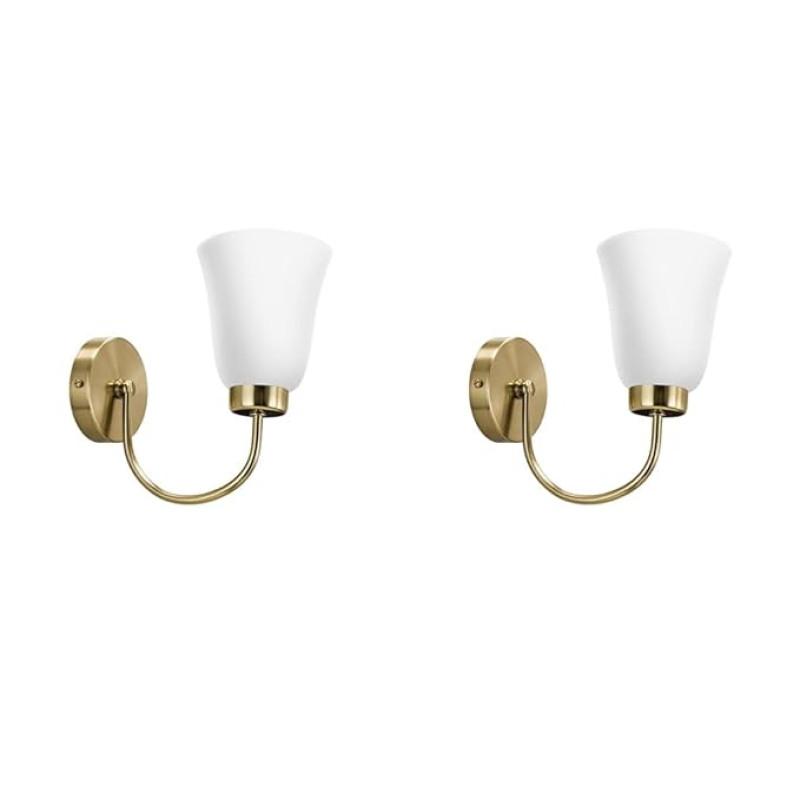 wipro BeuHome Single Wall Light BW02 | Premium Indoor Decorative Light with Contemporary Sleek Design | Antique Surface Mounted Classic Wall Light for Bedroom, Living Room | E27 (1H, Brush Bronze)