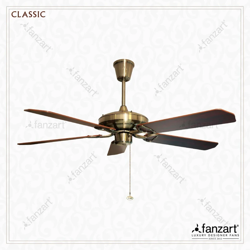 Fanzart Classic – 52” 5 x Reversible dual colour bladed fan with Pull Chain