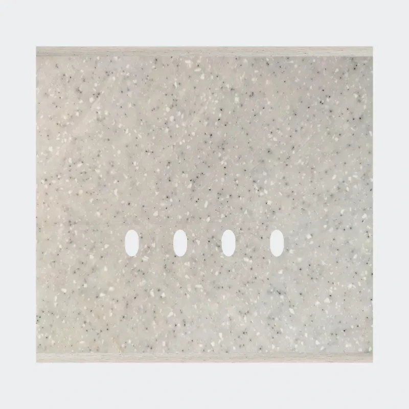 Norisys TG9 4M Solid Marble Finish Plate with 4 holes