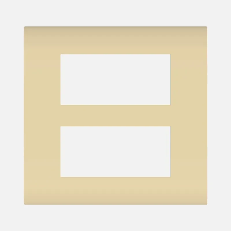 NORISYS CUBE Series 14M Smart Plate with Frame (Matt Gold & Cocoa Brown)