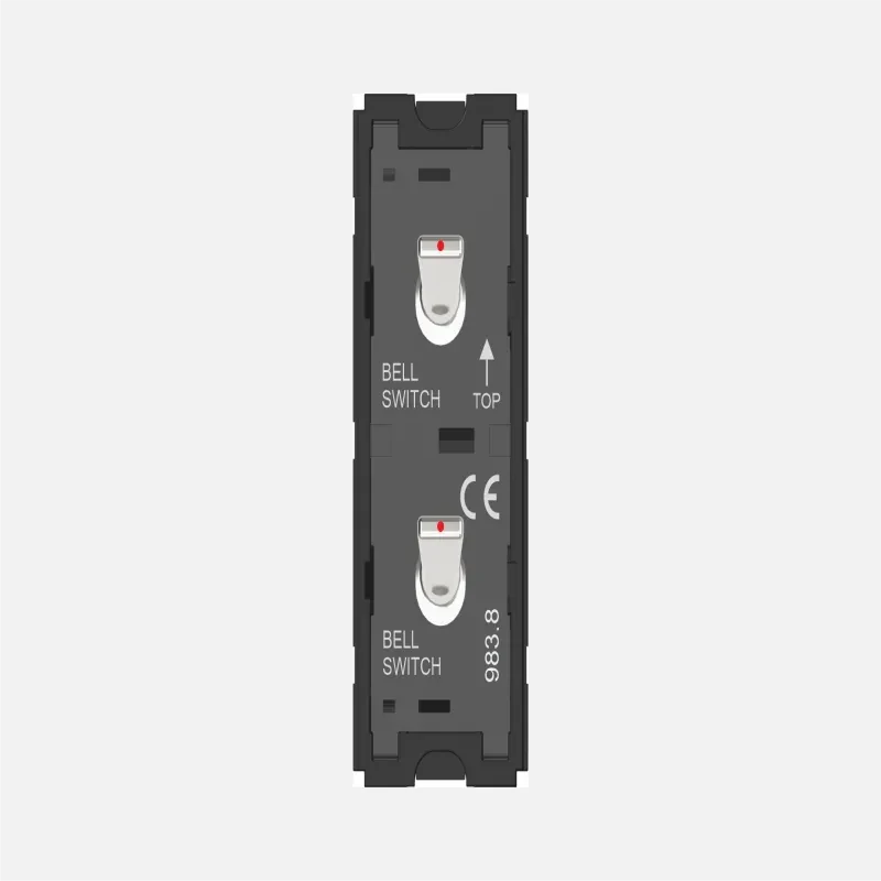 Norisys TG9 Switch 6A - 2 Gang - Both switches Bell with indicator - 1 Module