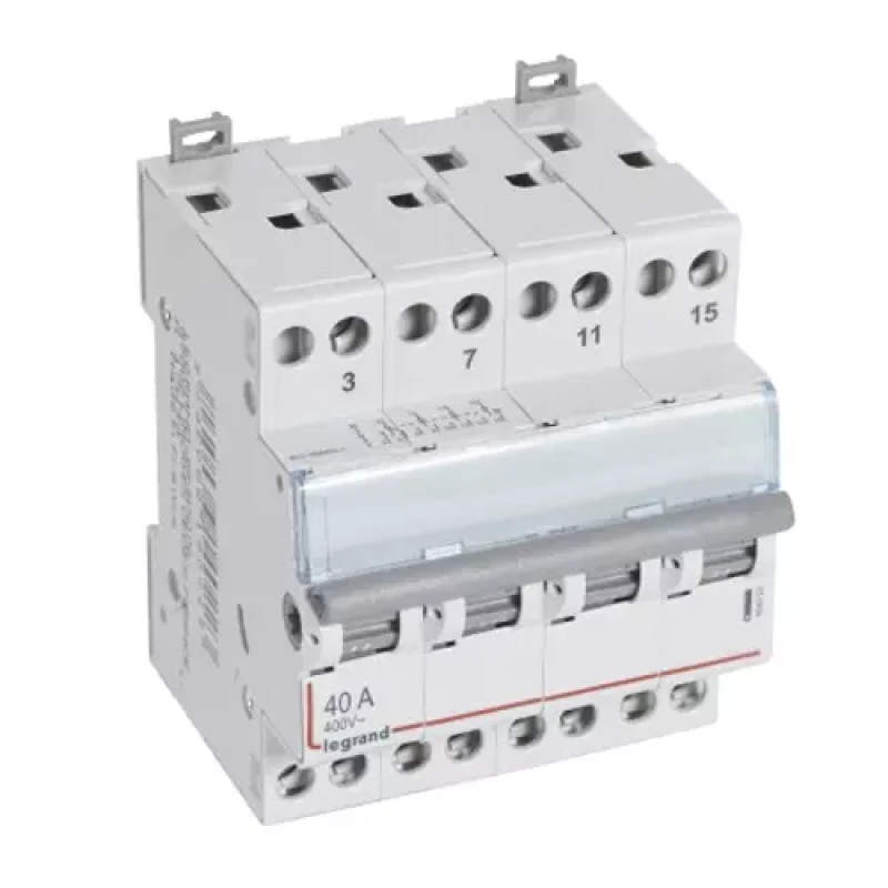Legrand DX3 Changeover switches - 40A 4Pole 2Way with center off - 400V AC