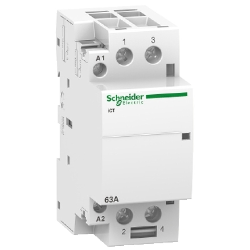 Schneider iCT contactor - 2NO - Double pole - 63A - (A9C20862)