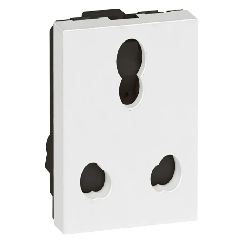Legrand Arteor Socket Shuttered 6/16A 3pin Indian - 2Module