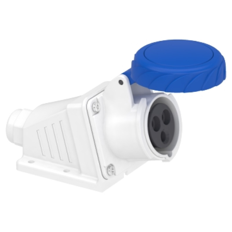 Schneider 16A 2P + E screw-socket-angled - IP67 200...250 V AC - (PKF16W723)