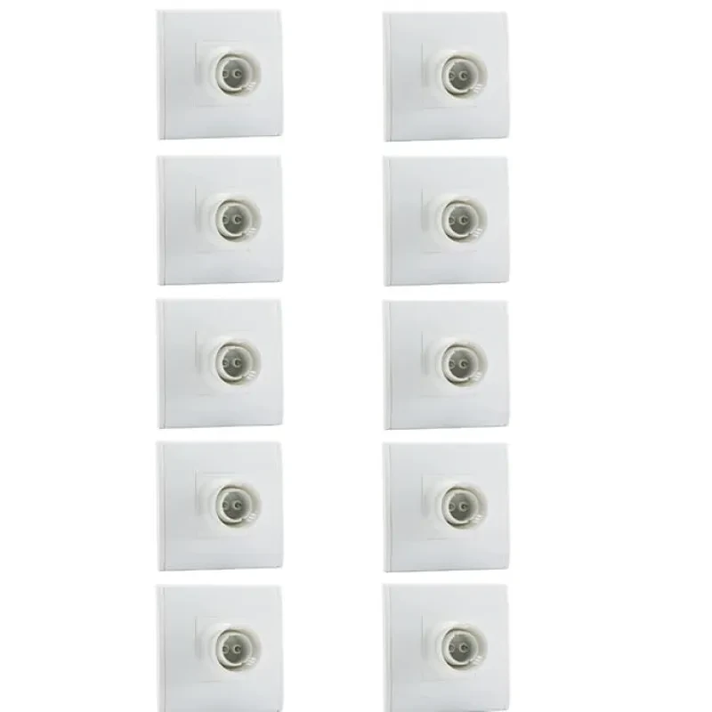 Philips Modular Lamp Holder B22 Straight, Pack of 10 (White)