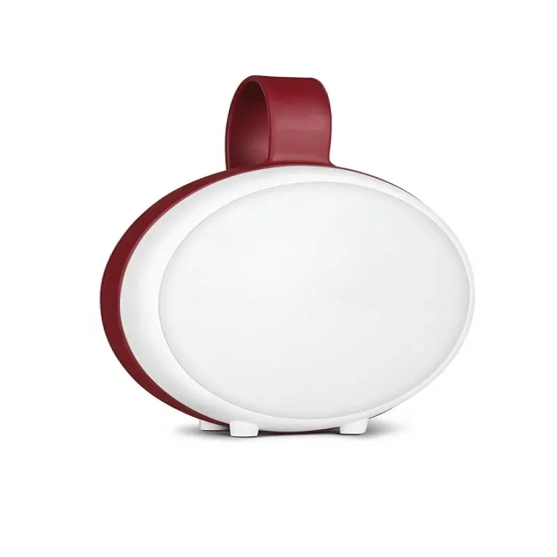 PHILIPS Ioniq 5W Portable Emergency Rechargeable LED Lantern | 3 Step Dimming Fast Charging Emergency Light for Power Cuts | Shape: Round , Colour: Maroon , Pack of 1