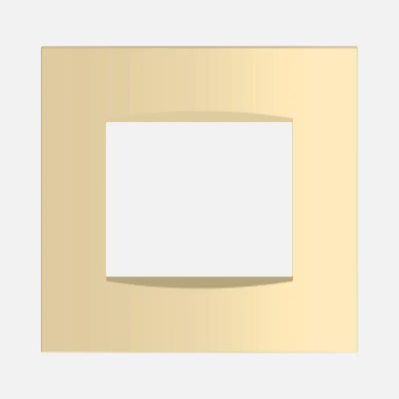 NORISYS CUBE Series 4M Vector Plate with Frame (Matt Gold & Cocoa Brown)