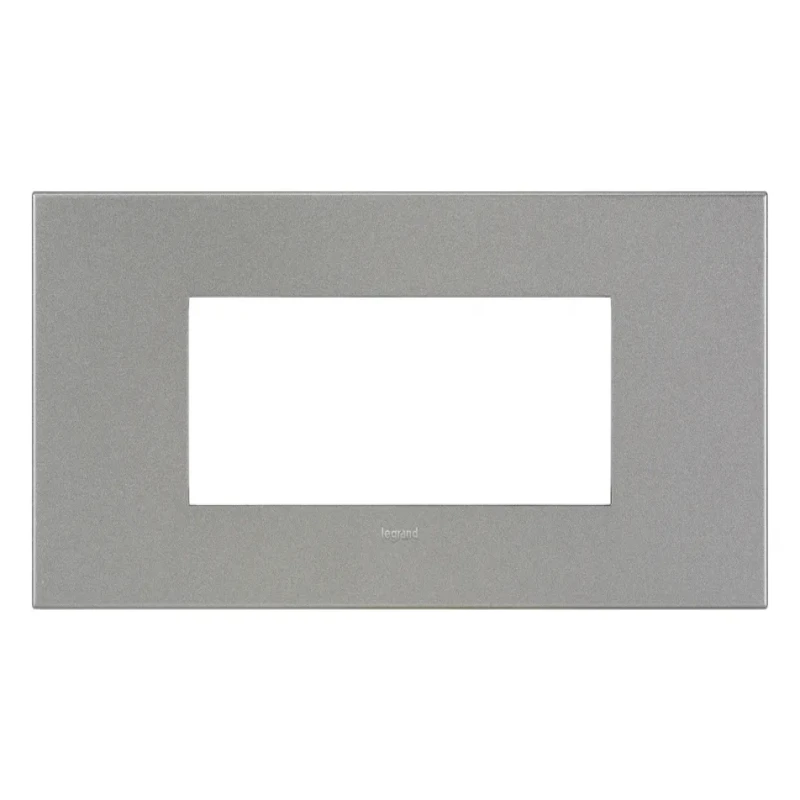 Legrand Arteor Square Cover Plate w Overmoulded Frame 6 Module (Magnesium & Champagne)