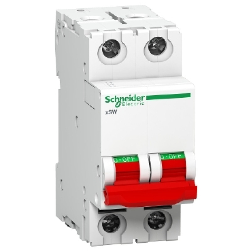 Schneider Acti 9 Isolator xSW -- Double Pole - 63A -- (A9S2P063 )