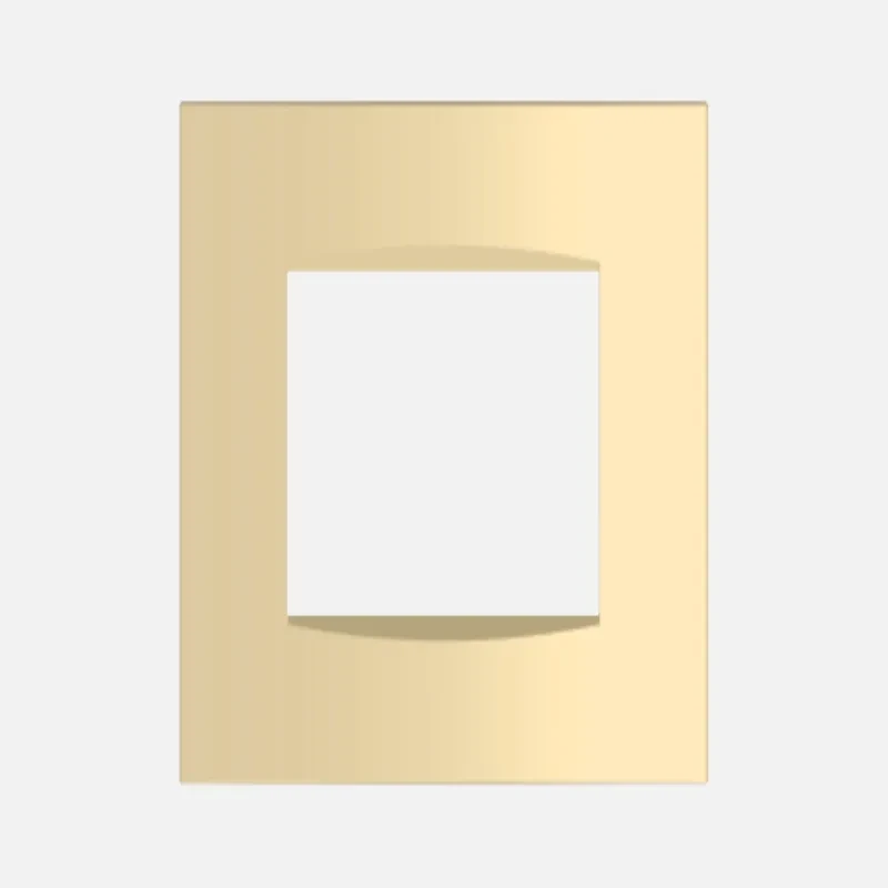 NORISYS CUBE Series 3M Vector Plate with Frame (Matt Gold & Cocoa Brown)