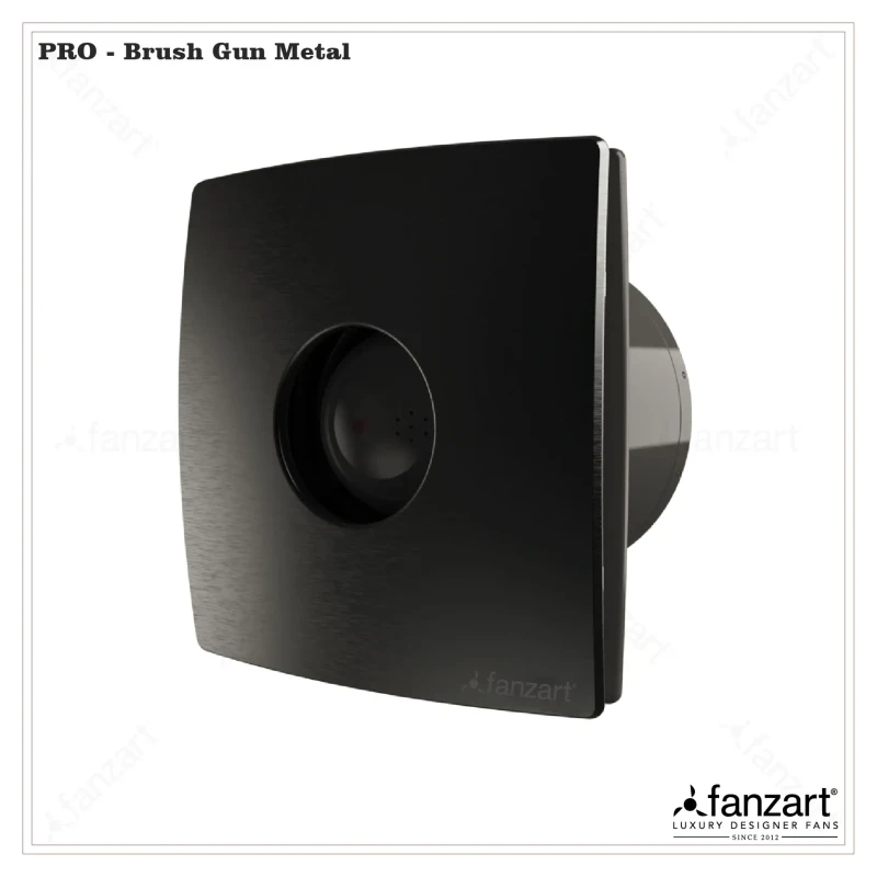 Fanzart  Pro 6” Brush Gun Metal- Ventilating Premium Exhaust Fan with Ultra Silent Technology