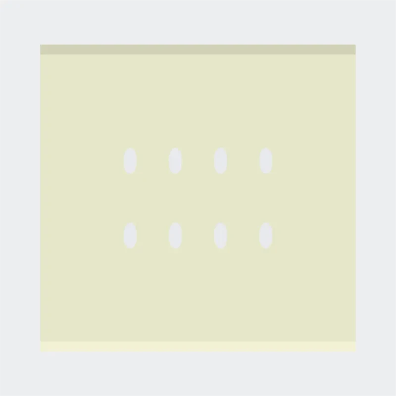 Norisys TG9 4M Solid Glass Plate with 8 holes