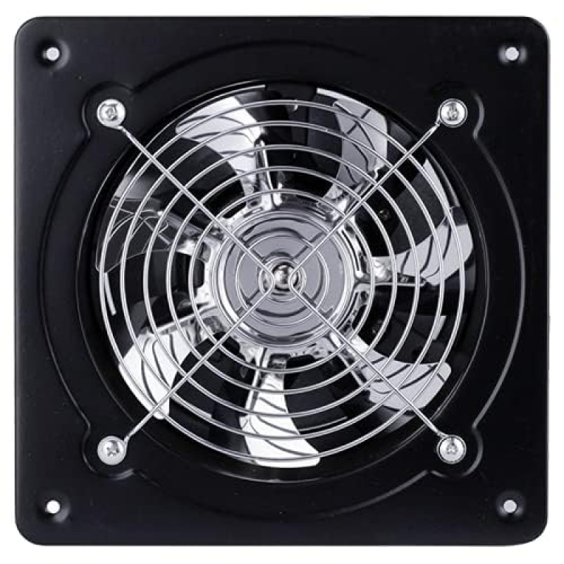 Wadbros Tornado 200mm (10 Inch) Heavy Duty Stainless Steel Black Exhaust Fan
