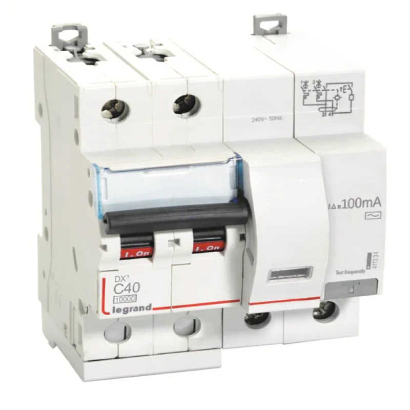 Legrand DX3 RCBOs - Double Pole 240 V~ (40A - 100mA) Type - AC