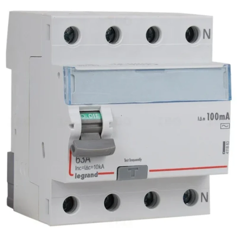 Legrand DX3 RCCBs - Four Pole 415 V~ (63A - 100mA) Type -AC