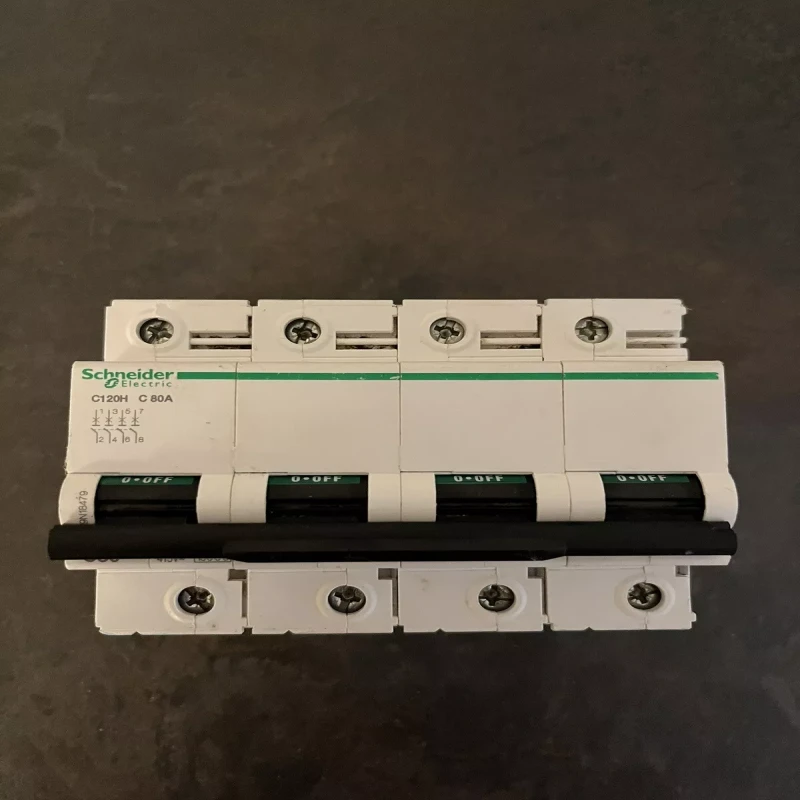 Schneider MCBs - AC - C120 N(10kA) - 4 Pole - 80A (A9N18372)