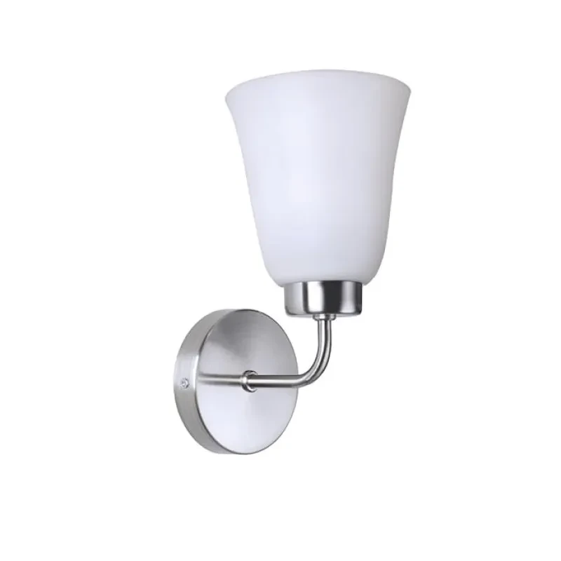 PHILIPS Trumpet Nickel Wall Light | Decorative Indoor Wall Lamp For Bedroom & Hall | Bulb Base : E27 (Bulb Not Included)