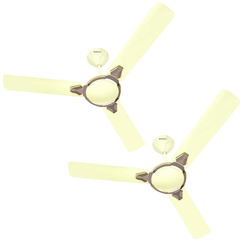Havells 1200mm Equs ES Ceiling Fan | Premium Finish, Decorative Fan (Pack of 2, Bianco Bronze) 1 Star