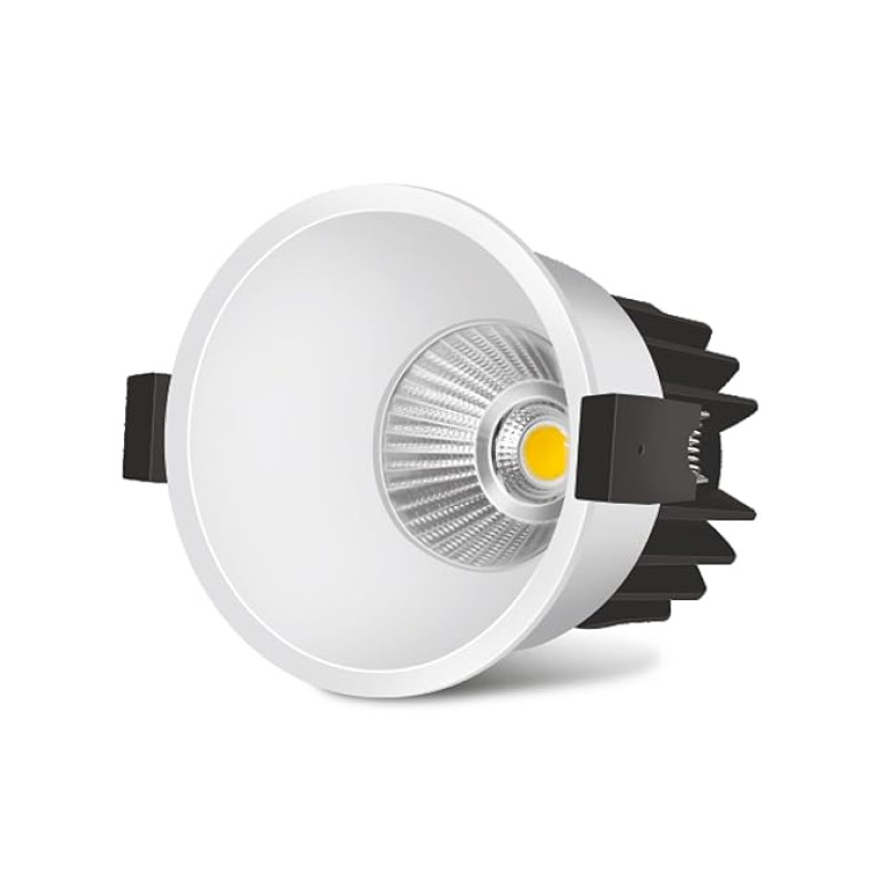 Wipro Garnet 9W Trimless COB Spotlight for Ceiling|Neutral White Light (4000K) |High Voltage Protection Upto 380V| Surge Protection Upto 2.5KV | Sharp Light Cone Effect | Cutout - 65 mm | Pack of 1