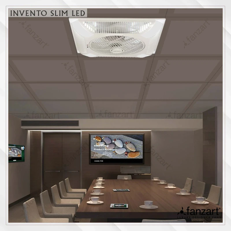 Fanzart Invento Slim LED – 220 mm recessed ceiling fan with LED and Remote control for tiled ceiling