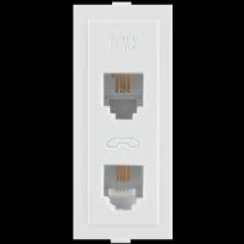ANCHOR ROMA   RJ 11, Telephone Jack Double W/o Shutter By Roma Classic -Anchor( Pack of 2)