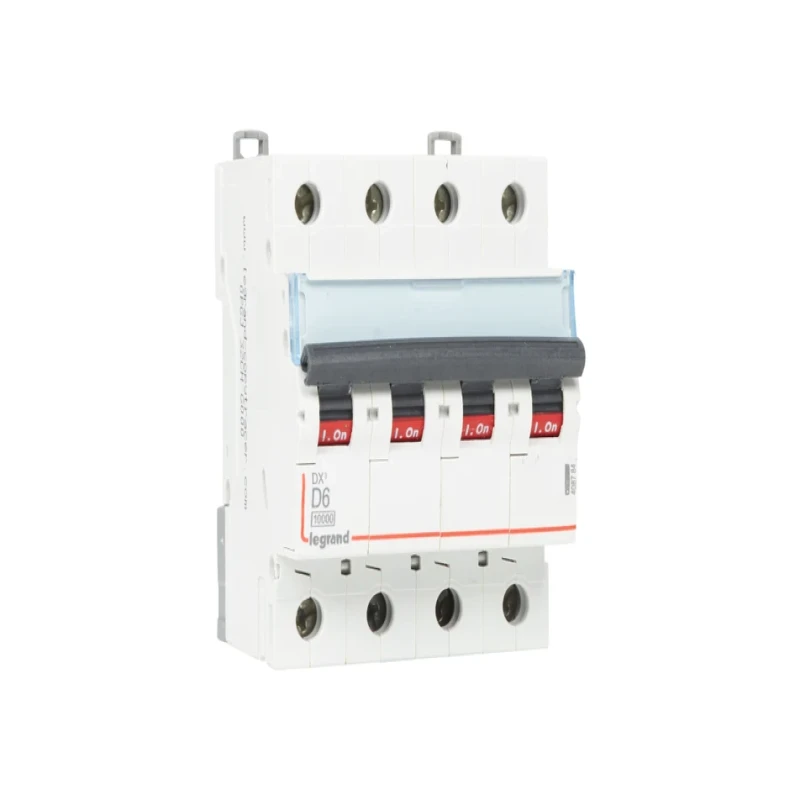 Legrand DX3 AC MCBs - D Curve Four Pole 415 V~ (6A)