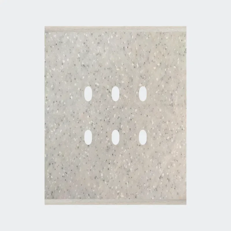 Norisys TG9 3M Solid Marble Finish Plate with 6 holes