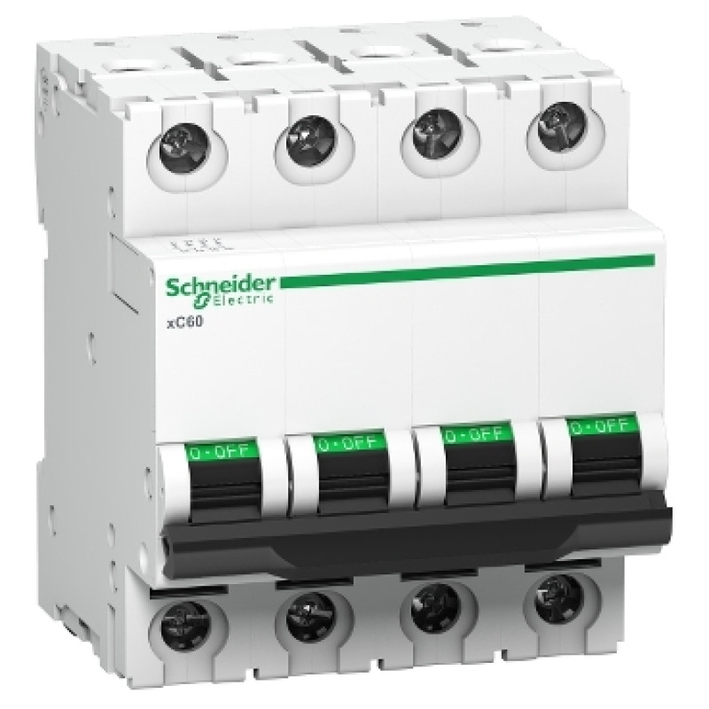 Schneider D Curve MCBs - xC60 - 4 Pole - 63A (A9N4P63D )