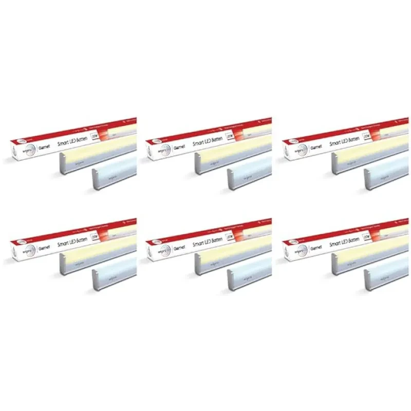 wipro Next Smart Wi-Fi 20W CCT LED Batten | White Tunable | Dimmable | Scheduling | Scene Creation | Smart Grouping of Lights | Control from Anywhere |Amazon Alexa & Google Asst Compatible |Pack of 6