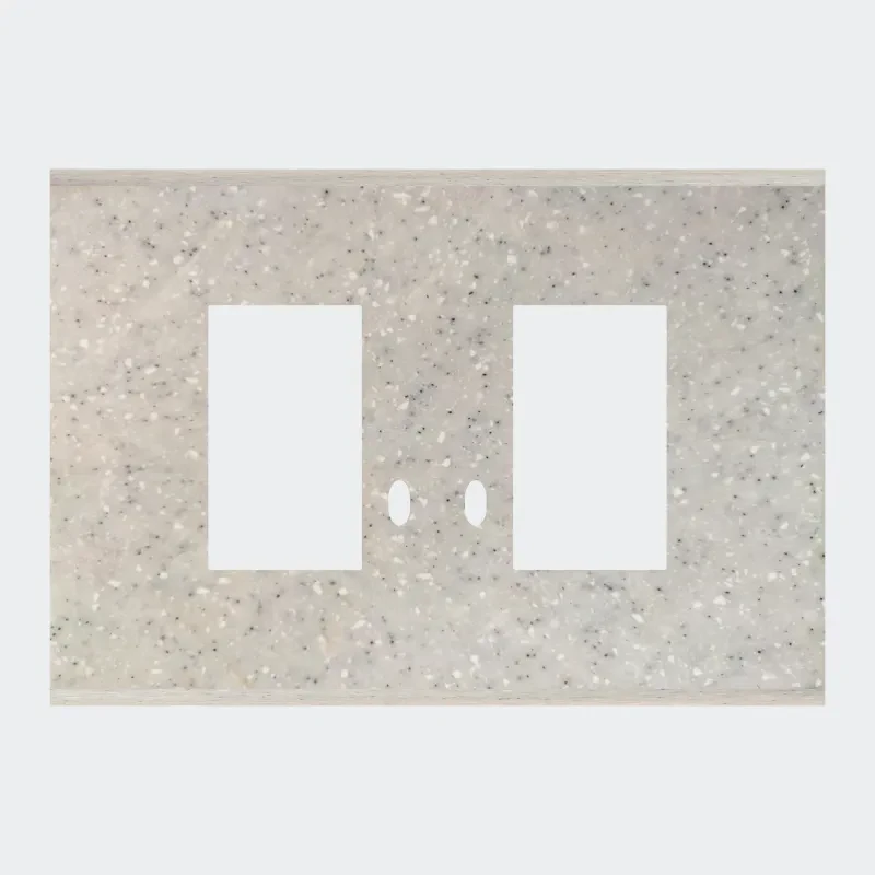 Norisys TG9 6M Solid Marble Finish Plate with 2 holes + 2 x 2M Window