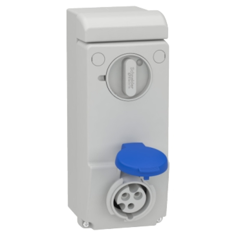 Schneider 16 A - 2P + E interlocked socket IP44 - 200...250 V AC - wall  (83031)