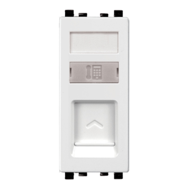Schneider ZENcelo: 1.5A RJ11 Telephone Outlet with shutter (1Gang)